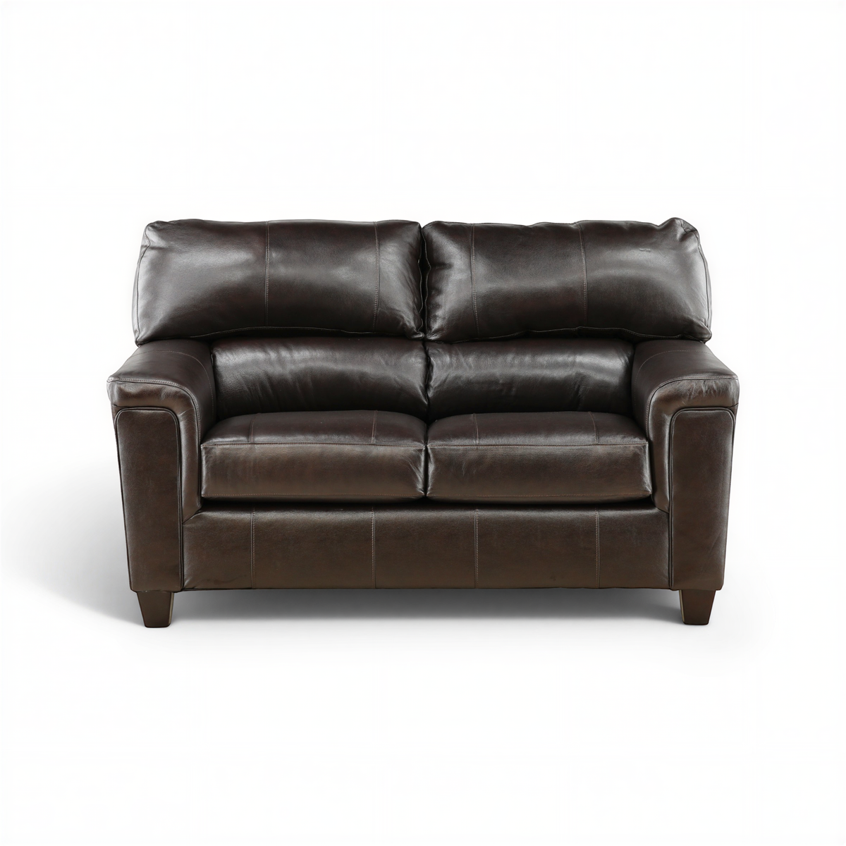 Marcellus Leather loveseat Bark