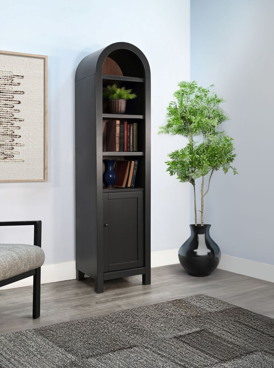 Blakely Small Arch Cabinet Black