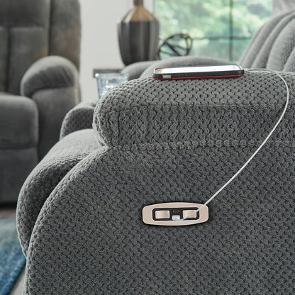 Greely Bend Power Reclining Sofa with Drop Down Table