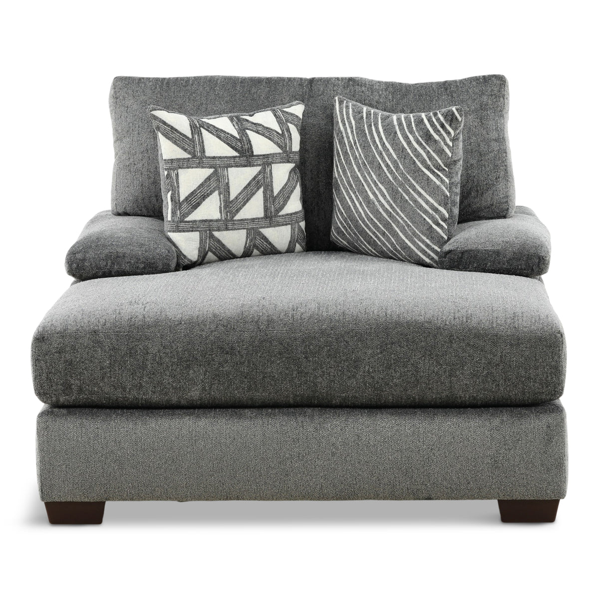 Auden Double Chaise Charcoal