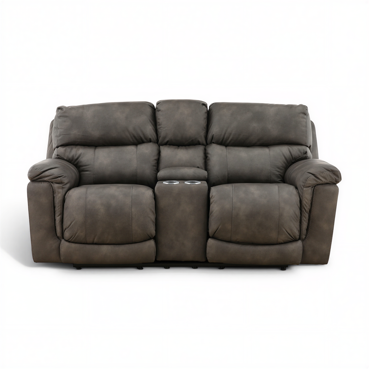 Gale Triple Power Reclining Console Loveseat Pewter