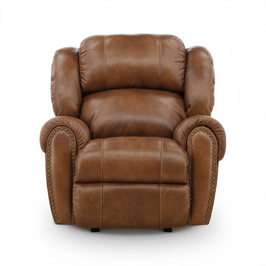 Falynn Leather Power Rocker Recliner Cognac