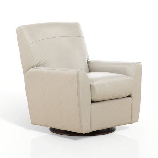 Piper II Dora Leather Swivel Gliding Chair - alternate view
