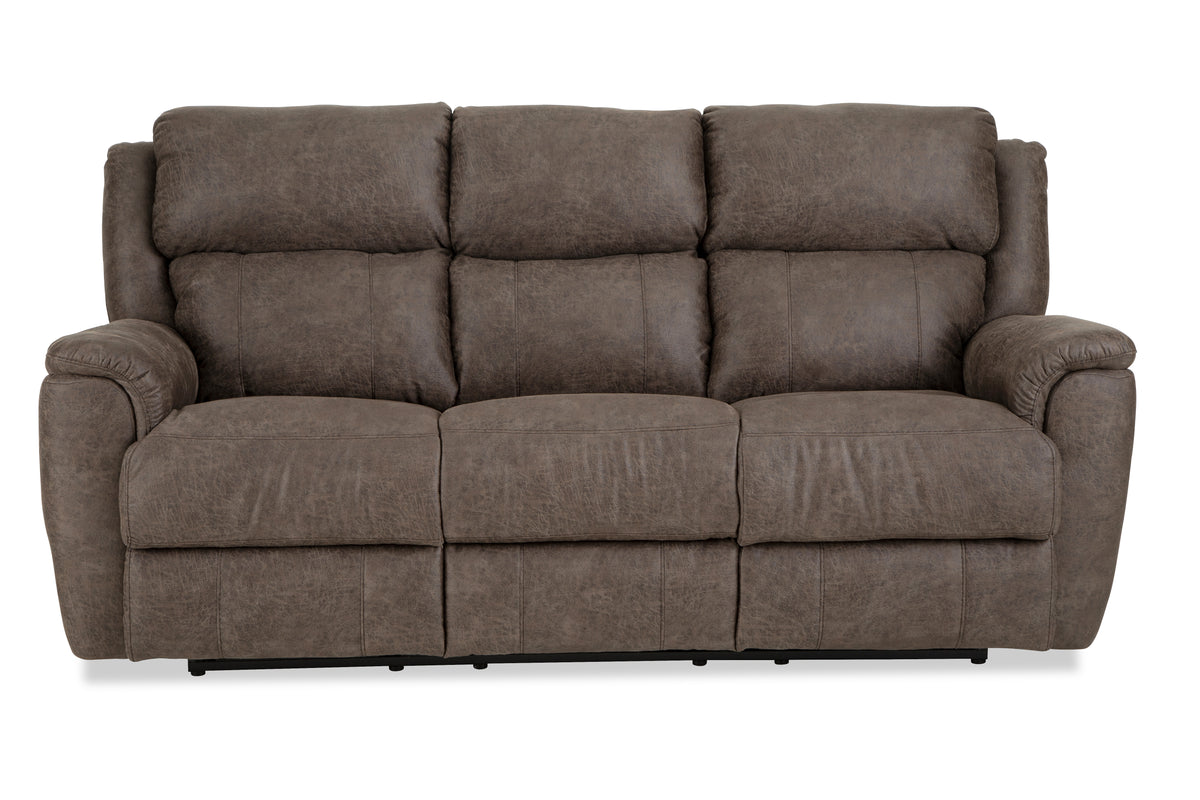 Woodley Reclining Sofa with Drop-Down Table Espresso