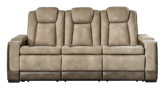Ashley Next-Gen DuraPella Performance Fabric Dual Power Reclining Sofa Sand