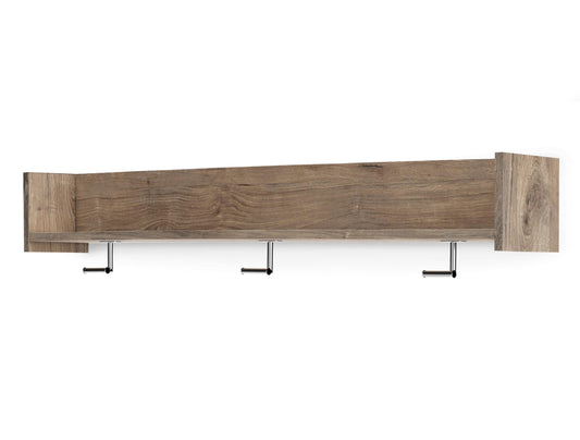 Oliah Wall Mounted Coat Rack with Shelf and 3 Hooks - alternate view
