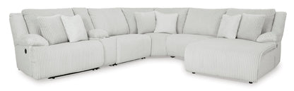 Top Tier Right Facing 6-Piece Reclining Sectional with Chaise Alloy