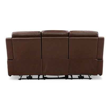Flexsteel Adrian Leather Power Sofa with Drop Down Table