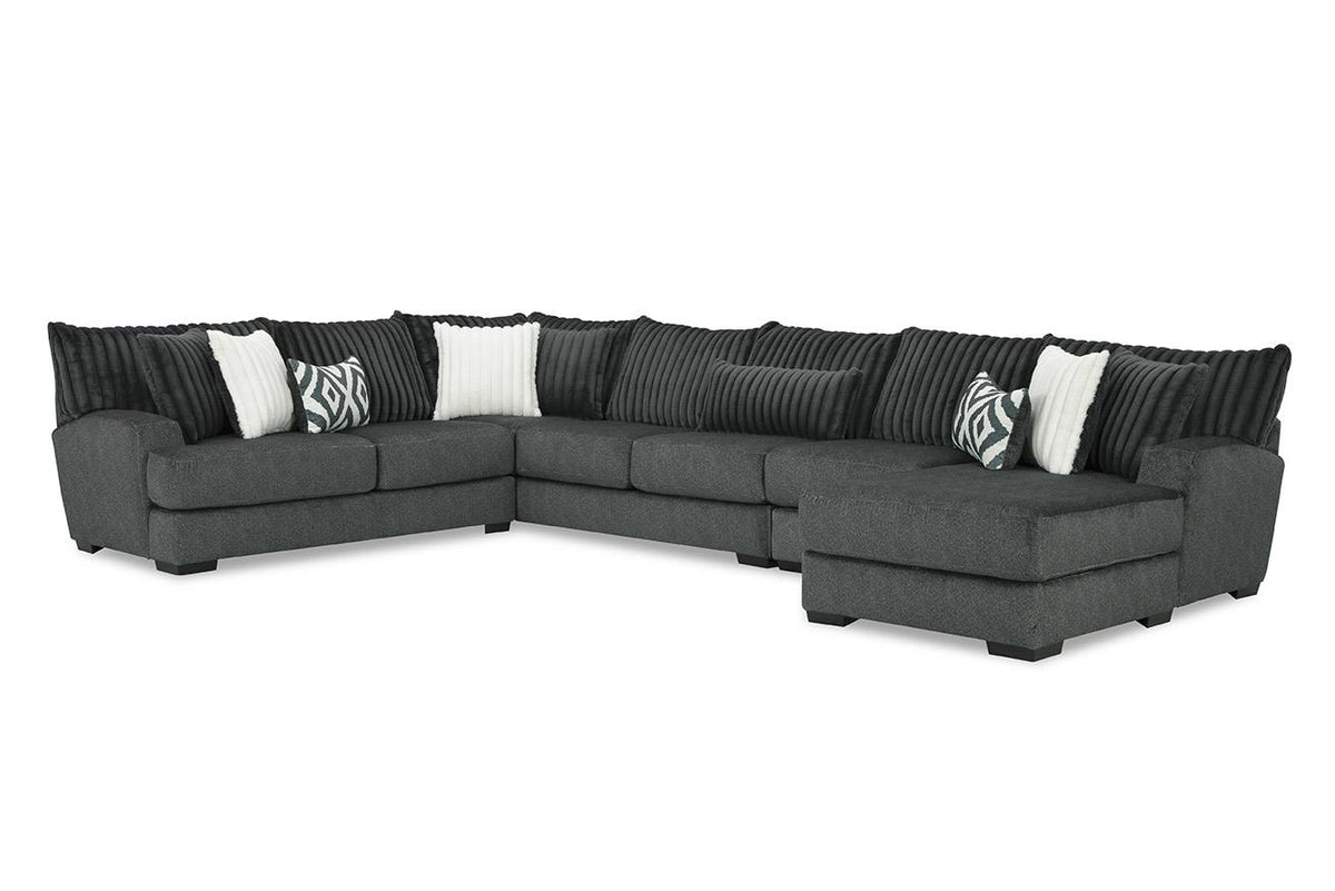 Avelina 4-Piece Left-Facing Sectional Chaise Gunmetal