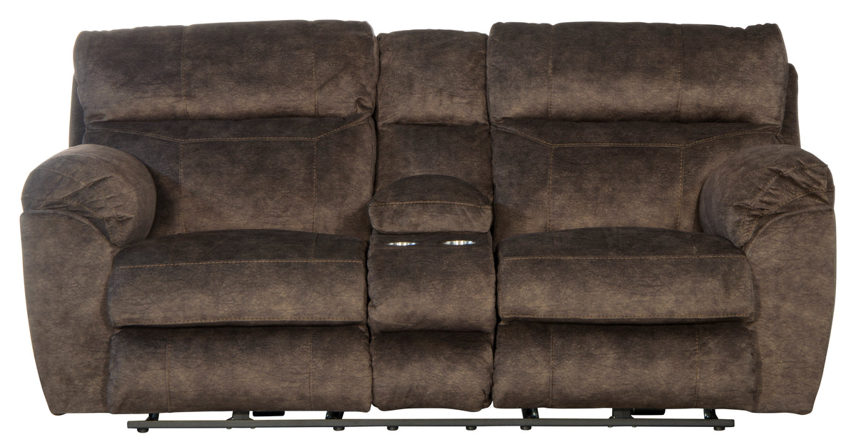 Harris Triple Power Console Loveseat Mocha
