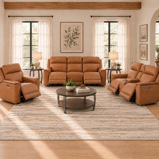 Samarah Power Reclining Leather Sofa - alternate view