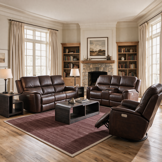 Flexsteel Karson Leather Power Recliner - alternate view