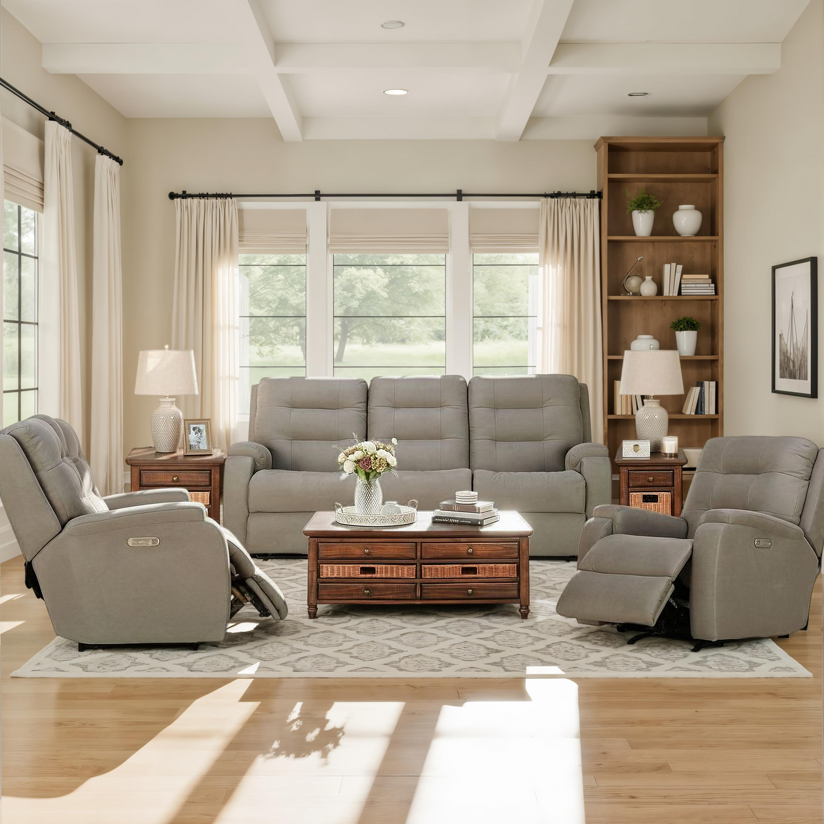 Flexsteel Darby Power Reclining Loveseat with Console