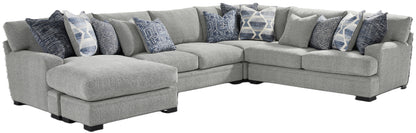 Monaco 4-Piece Sectional Right-Facing Silver