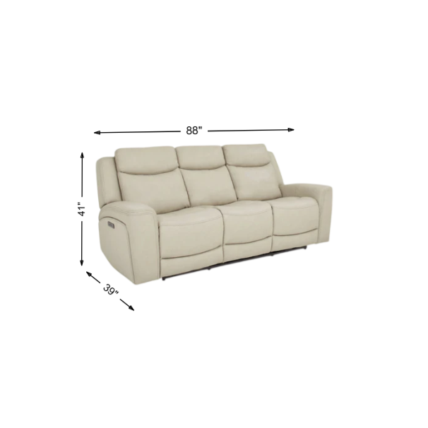 Davidson Power Reclining Leather Sofa