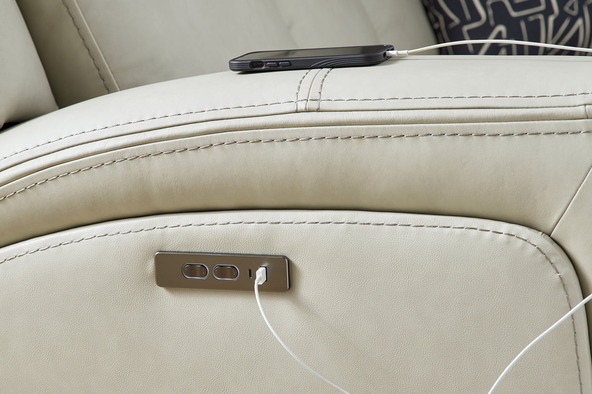 Davidson Power Reclining Leather Sofa
