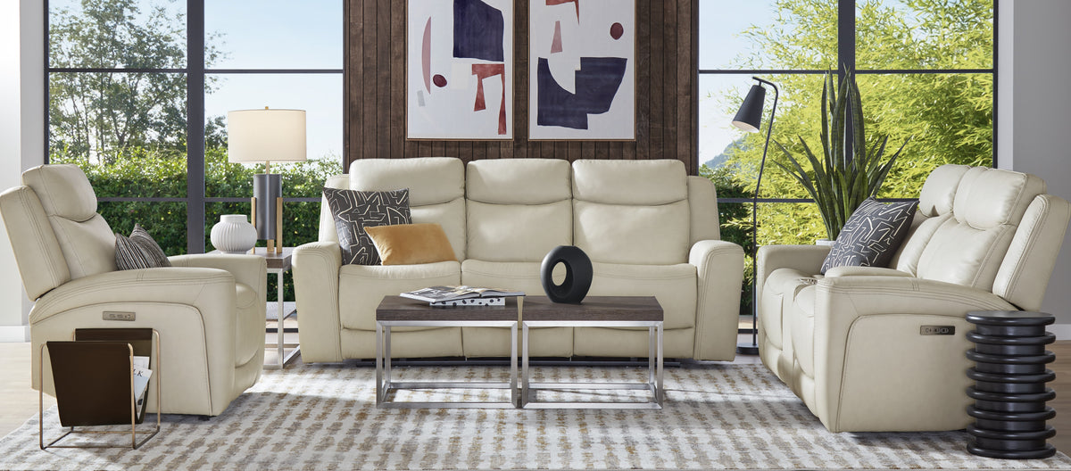 Davidson Power Reclining Leather Sofa