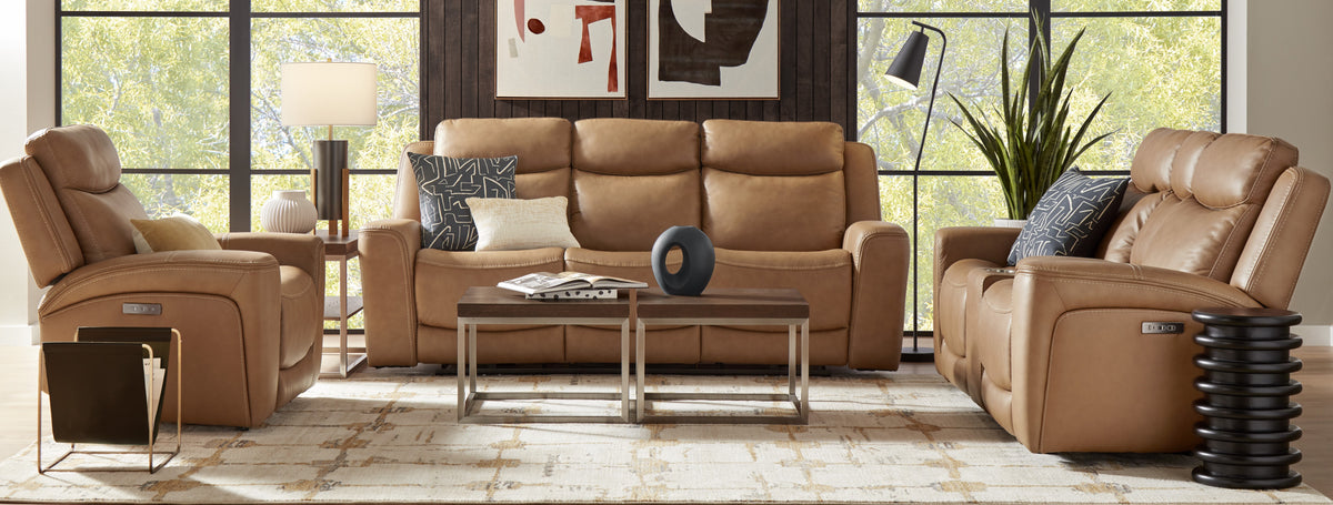 Davidson Power Reclining Leather Sofa