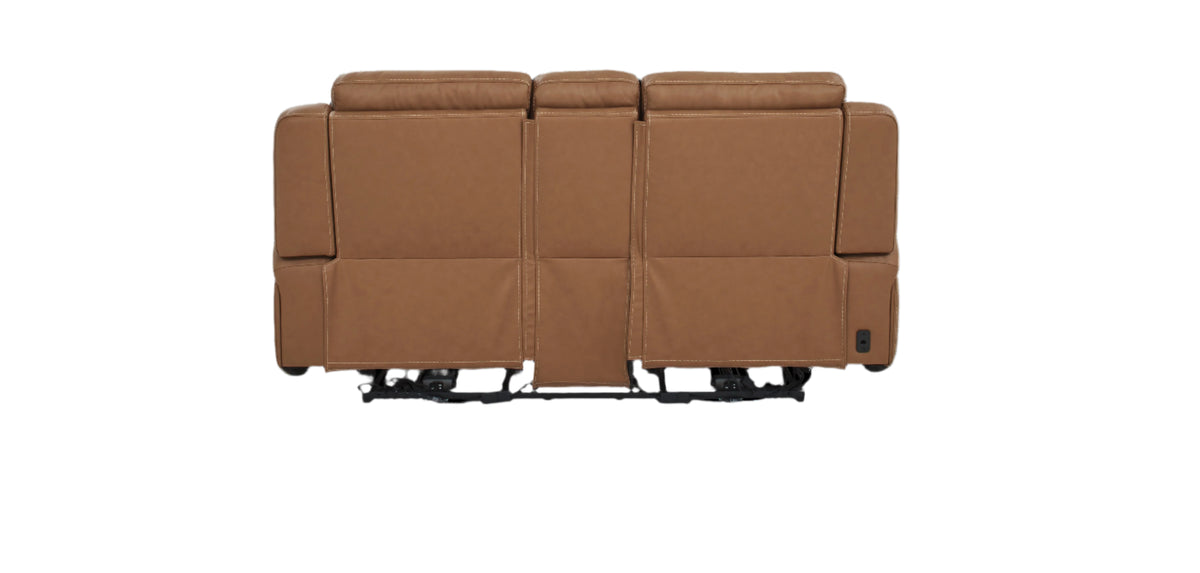 Davidson Power Leather Console Loveseat