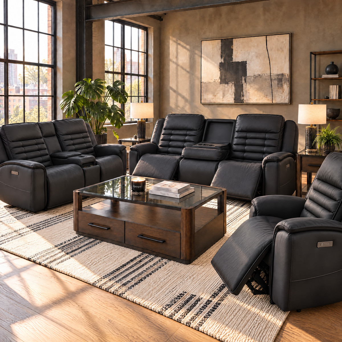 Jackson Leather Power Reclining Sofa