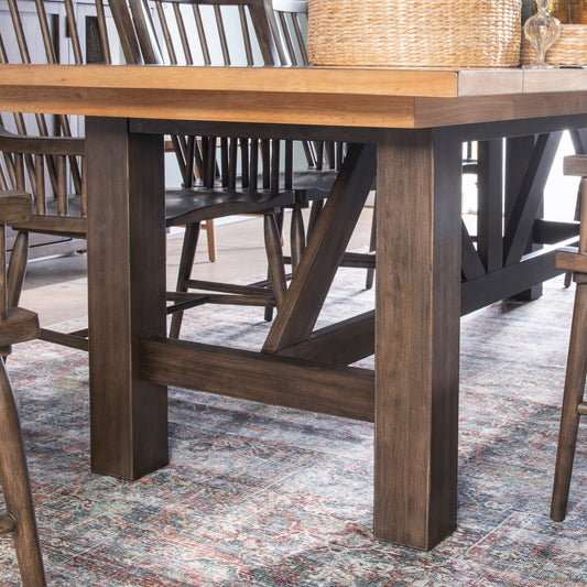 XXX's and OOO's Trestle Dining Table - alternate view