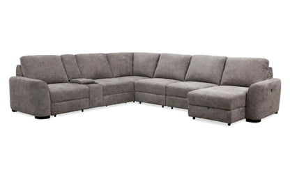 Zenith 6-Piece Power Reclining Sliding Seat Sectional Chaise