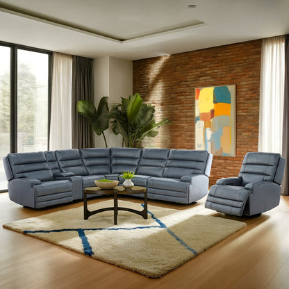 Ford 6-Piece Leather Power Reclining Sectional