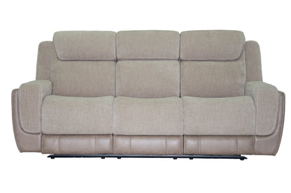 Xander Power Reclining Sofa with Drop-Down Table Sand