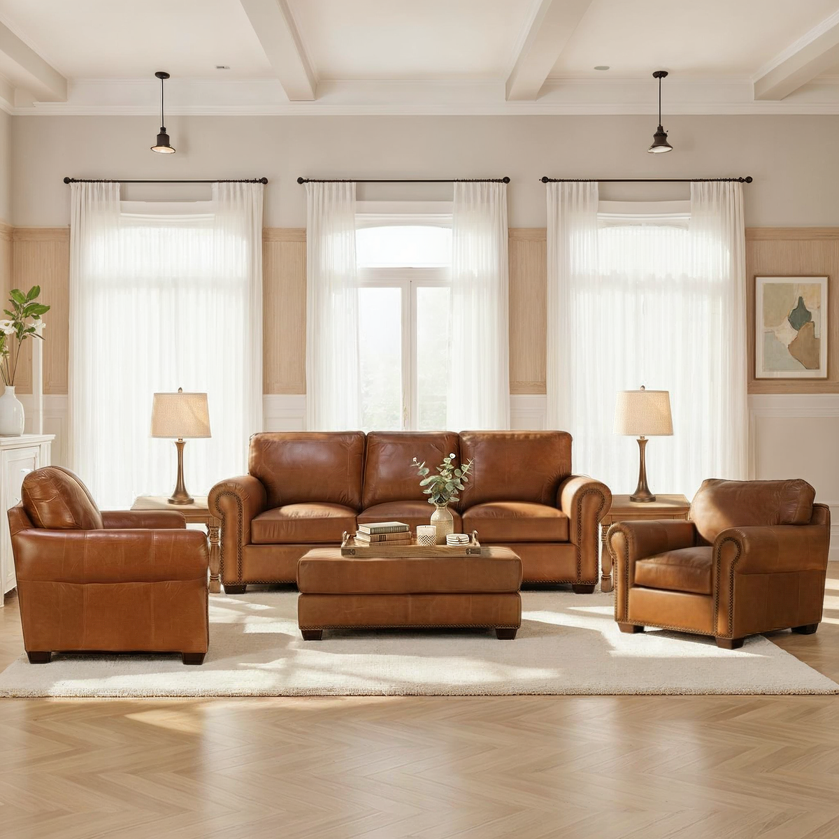 Park Avenue Leather Sofa