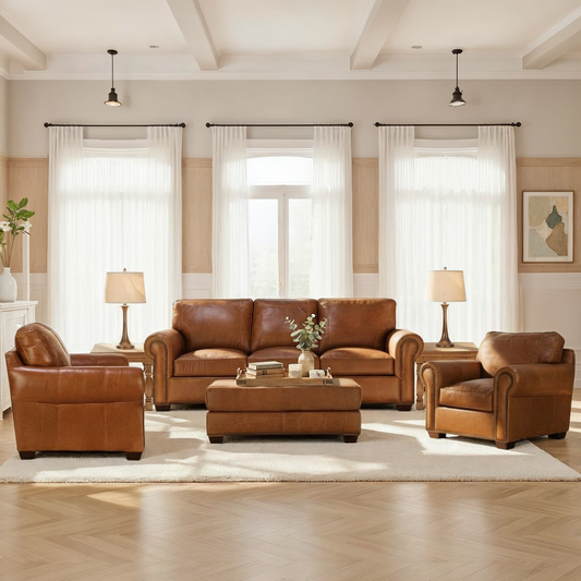 Park Avenue Leather Sofa - alternate view