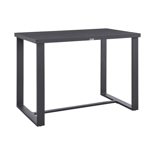 Argiope Outdoor Patio Bar Height Dining Table in Aluminum - alternate view