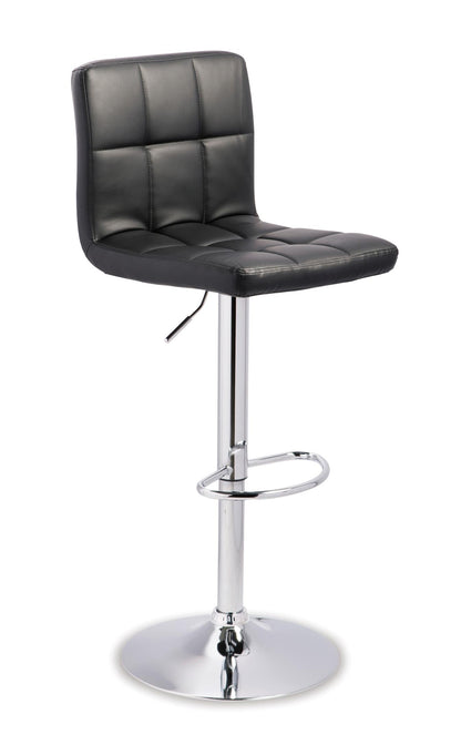 Bellatier Adjustable Height Bar Stool (Set of 2) Black