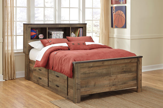 Trinell Full Bookcase Bed with 2 Storage Drawers - alternate view
