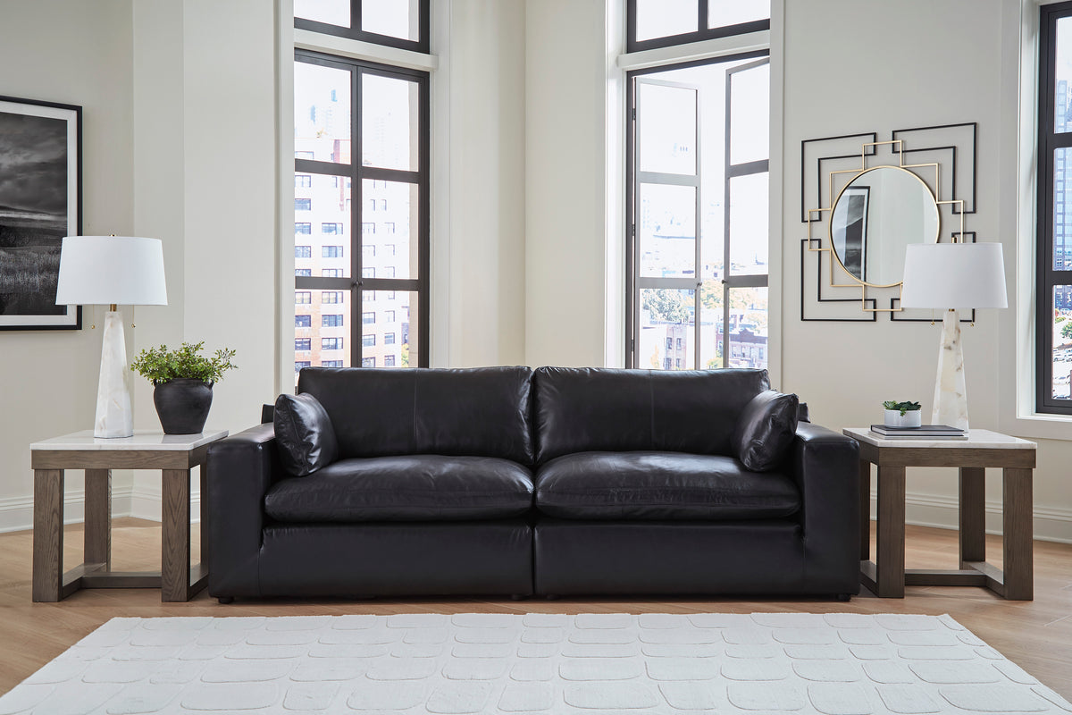 Ashley Emilia 2-Piece Leather Modular Loveseat