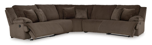 Top Tier 5-Piece Reclining Sectional Chocolate