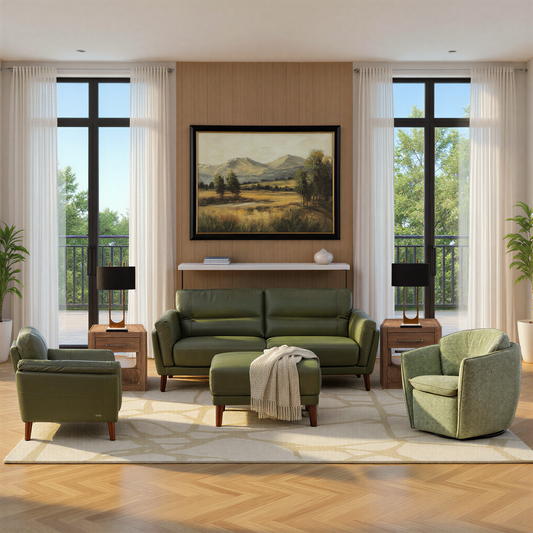 Winthrop Leather Pushback Recliner - alternate view