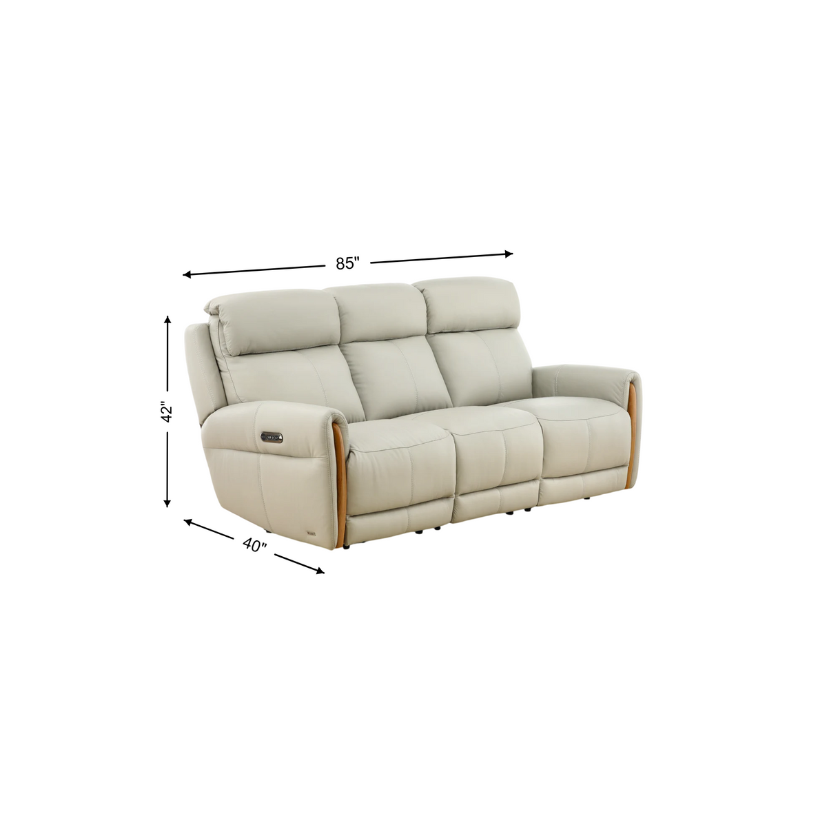 Yates Leather Power Reclining Sofa