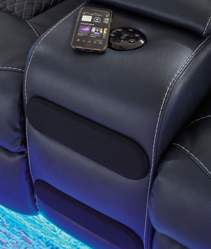 Fyne-Dyme Dual Power Reclining Loveseat with Console