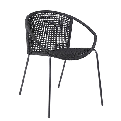 Snack Indoor/Outdoor Stackable Steel Dining Chair (Set of 2)