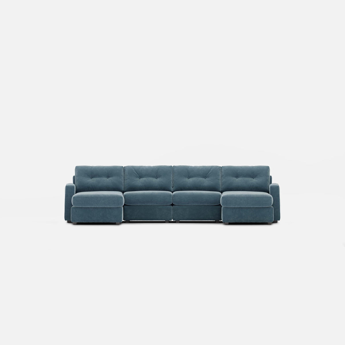 Modular One 4-Piece Sectional with Dual Chaise Teal