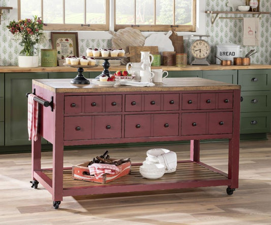 Vintage Market Kitchen Island - alternate view