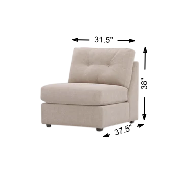 Modular One Armless Chair