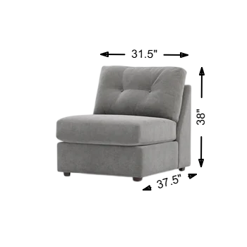 Modular One Armless Chair