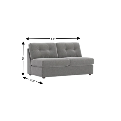Modular One Armless Full Innerspring Sleeper Sofa