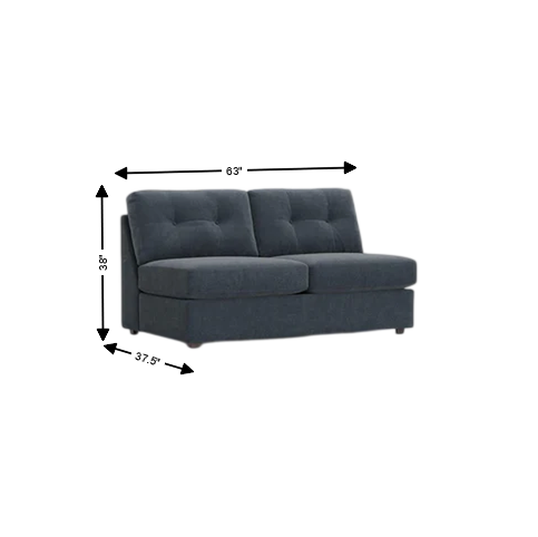 Modular One Armless Full Innerspring Sleeper Sofa