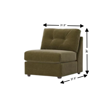 Modular One Armless Chair