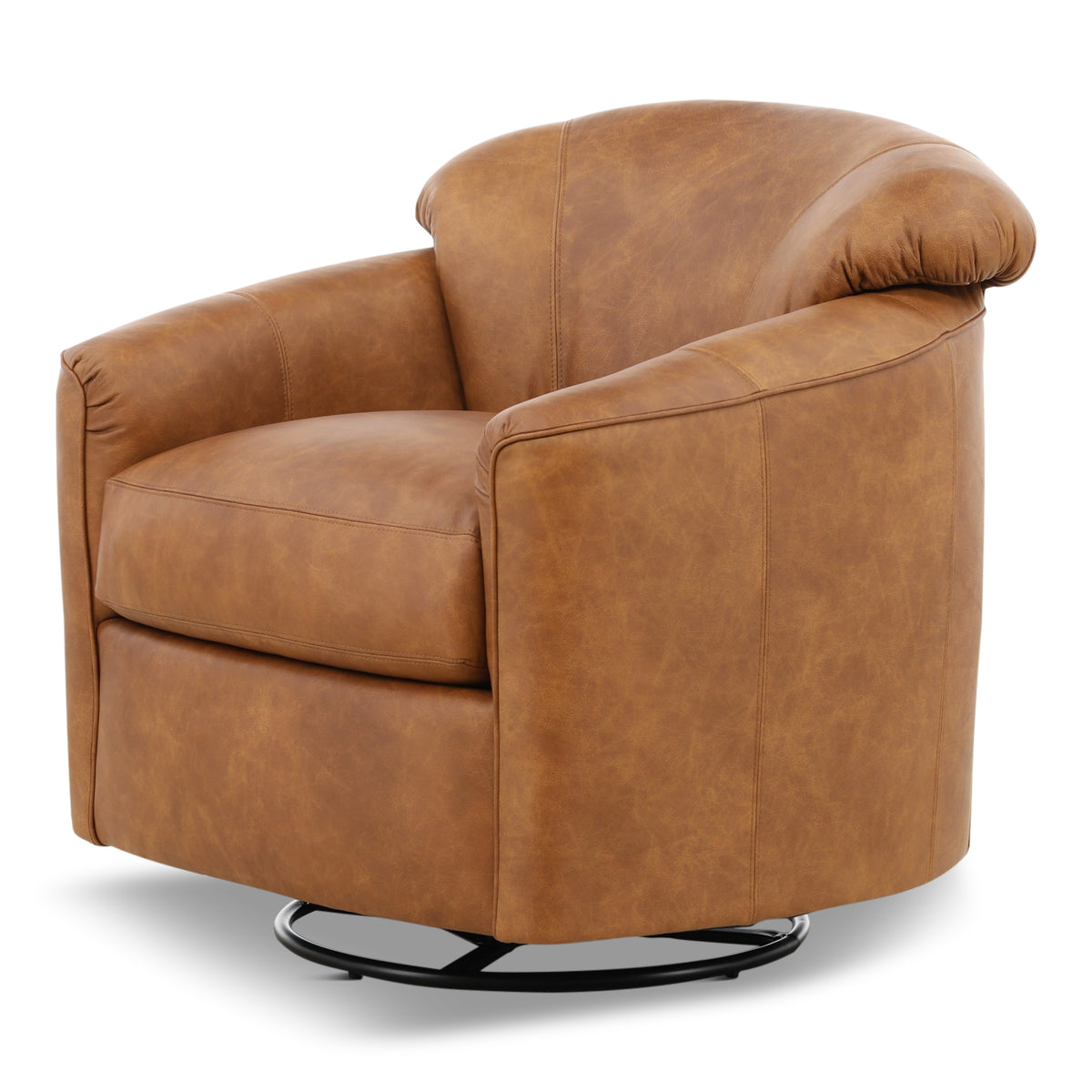 Bodhi Leather Swivel Glider