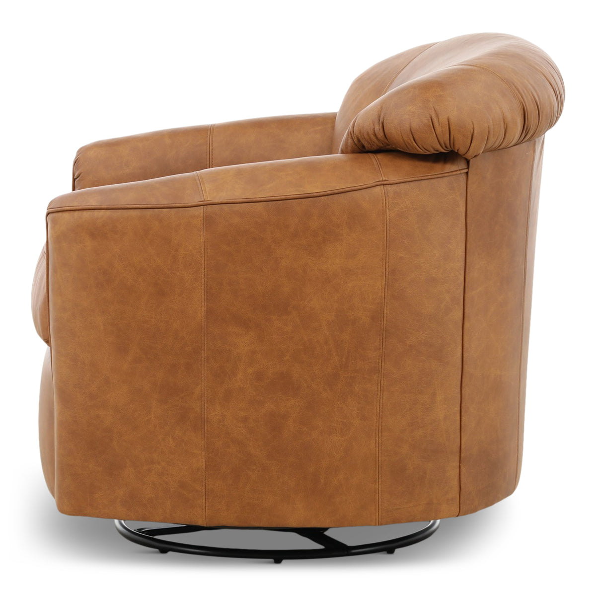 Bodhi Leather Swivel Glider