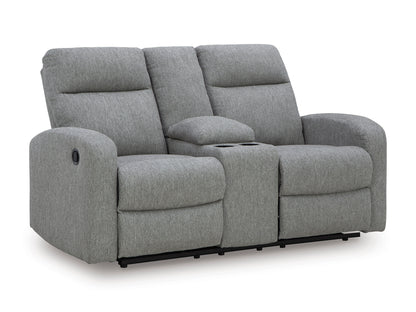 Moreau Place Double Reclining Loveseat with Console