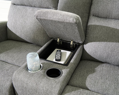 Moreau Place Double Reclining Loveseat with Console